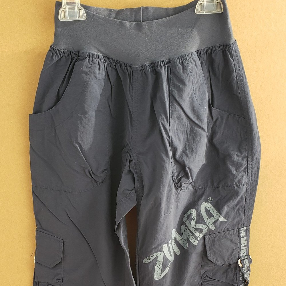 Small dark blue "pull up" zumba cargo pants
